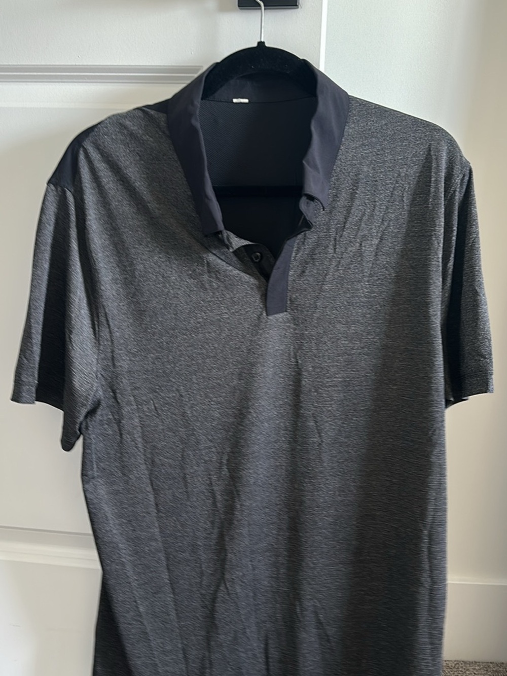 Men's Lululemon Gray Short-Sleeve Polo Shirt